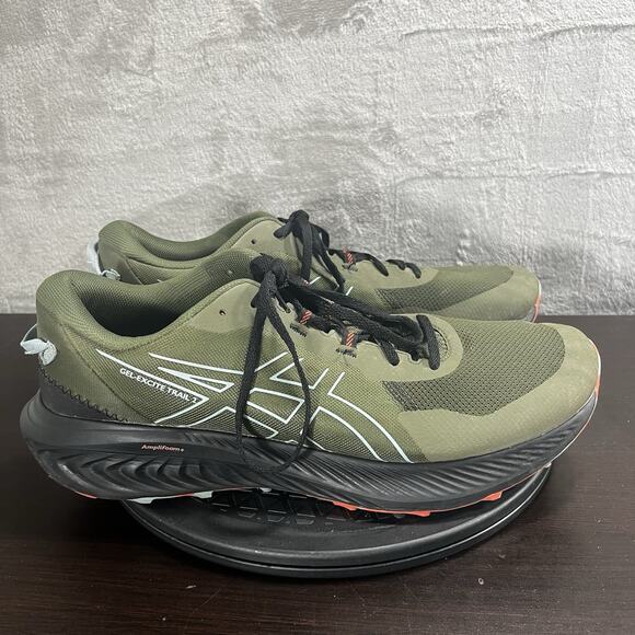ASICS Gel Excite 2 Trail Mens Size 13 Black Green Lace Up Athletic Sneakers - Picture 1 of 11
